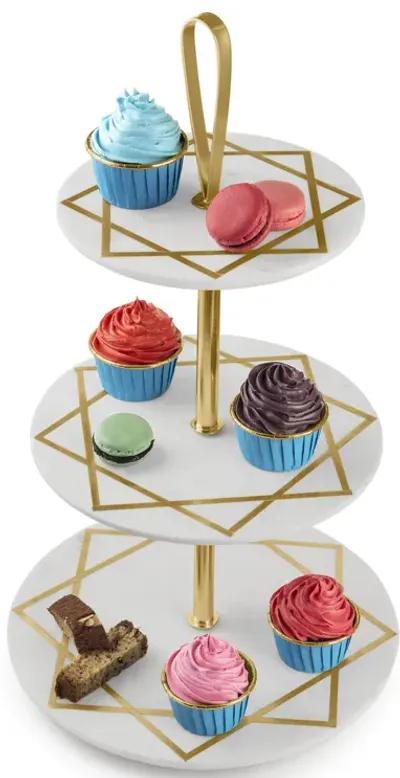 Marbella Three Tier Marble Cake Stand