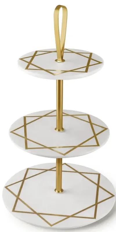 Marbella Three Tier Marble Cake Stand