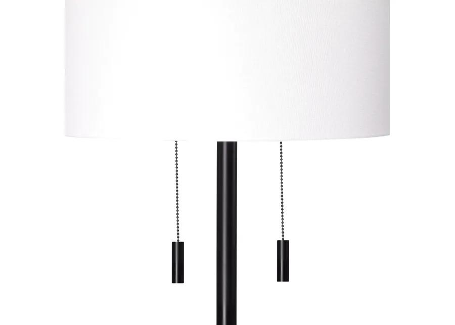 Lincoln 2-Light Black Metal Floor Lamp