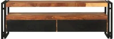 vidaXL TV Cabinet 47.2"x11.8"x15.7" Solid Sheesham Wood, 247451