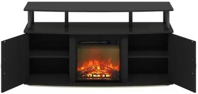 Fireplace Entertainment Center with Doors Storage Cabinet for TV up to 55 Inch