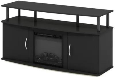 Fireplace Entertainment Center with Doors Storage Cabinet for TV up to 55 Inch