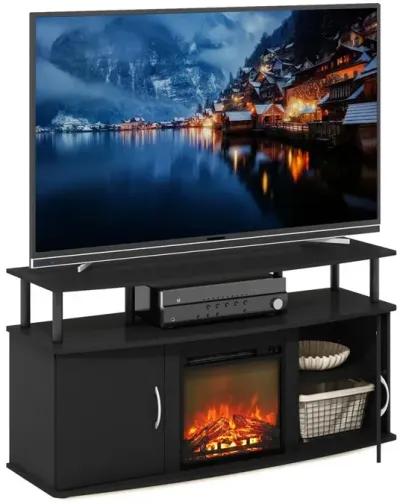 Fireplace Entertainment Center with Doors Storage Cabinet for TV up to 55 Inch