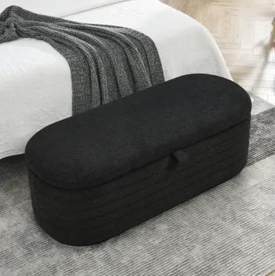 Length 45.5 Inchesstorage Ottoman Bench Upholstered Fabric Storage Bench End Of Bed Stool