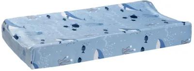 Lambs & Ivy Bubbles and Squirt Underwater Whale/Fish Soft Changing Pad Cover