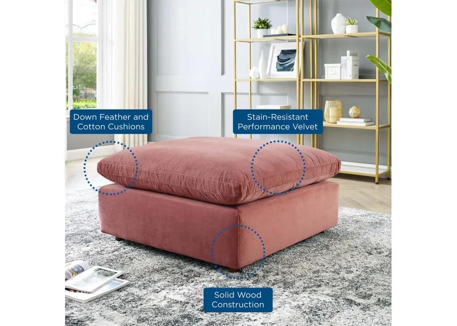 Commix Down Filled Overstuffed Performance Velvet Ottoman