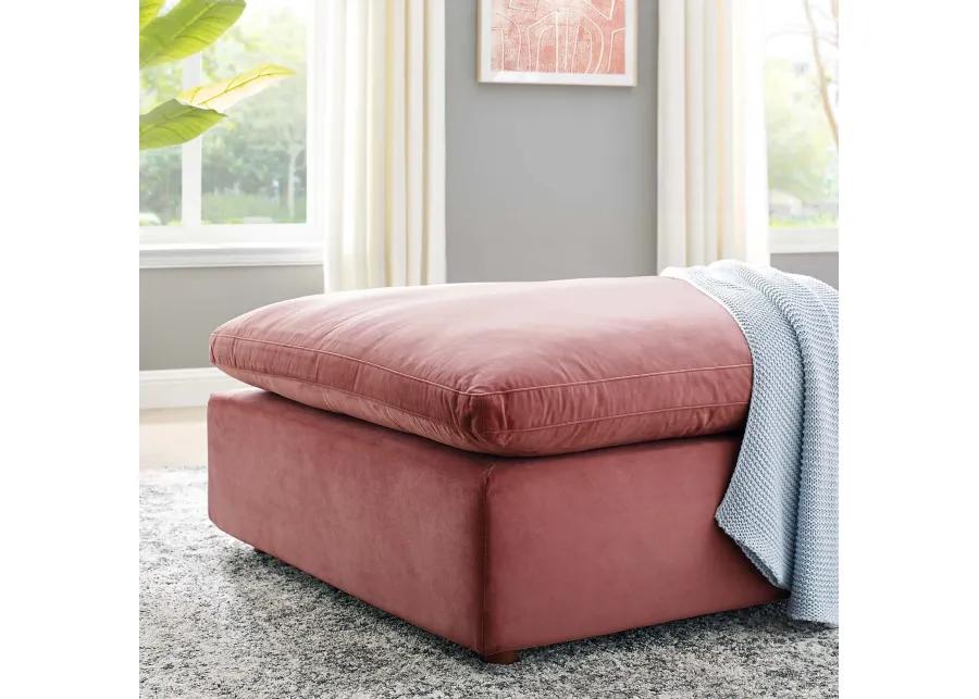 Commix Down Filled Overstuffed Performance Velvet Ottoman