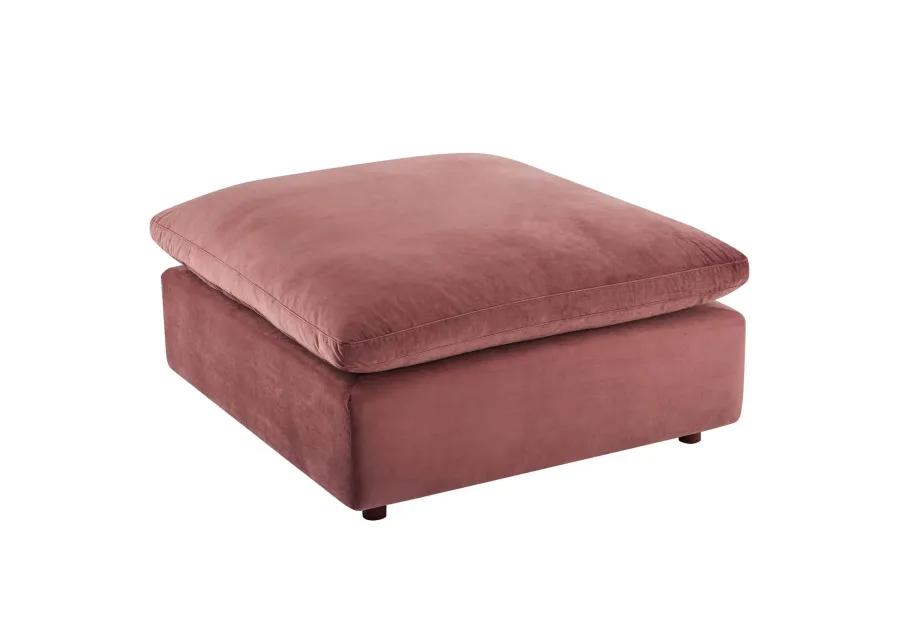 Commix Down Filled Overstuffed Performance Velvet Ottoman