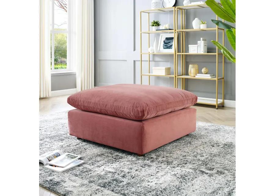 Commix Down Filled Overstuffed Performance Velvet Ottoman