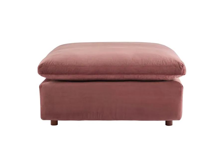 Commix Down Filled Overstuffed Performance Velvet Ottoman