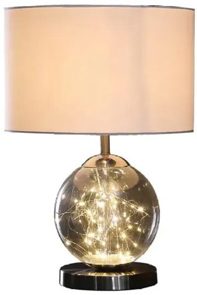 20.5" In Athena Glass LED Plasma Mid-Century Metal Table Lamp