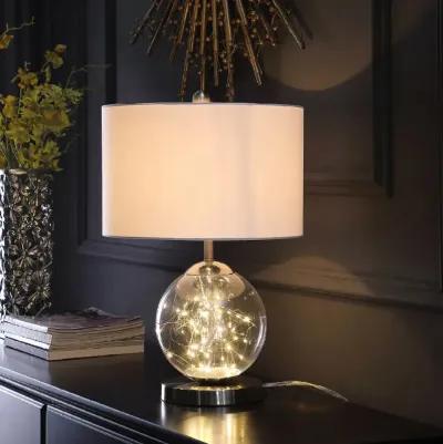 20.5" In Athena Glass LED Plasma Mid-Century Metal Table Lamp