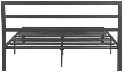 Queen Size Metal Bed Frame With Headboard Charcoal