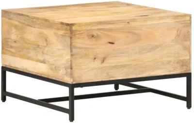 vidaXL Coffee Table 26.4"x26.4"x17.7" Solid Mango Wood