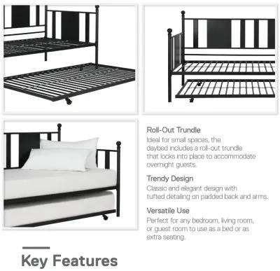 Lula Metal Full Daybed with Twin Trundle