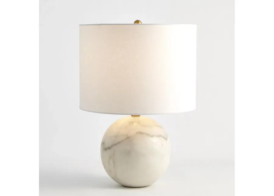 Marble Sphere Lamp-White