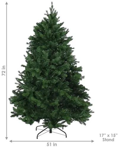 Sunnydaze Majestic Pine Indoor Unlit Artificial Christmas Tree - 6 ft