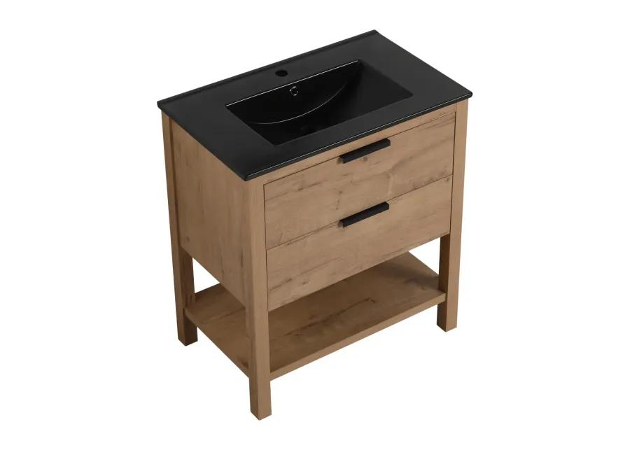 30 Inch Bathroom Vanity Plywood With 2 Drawers