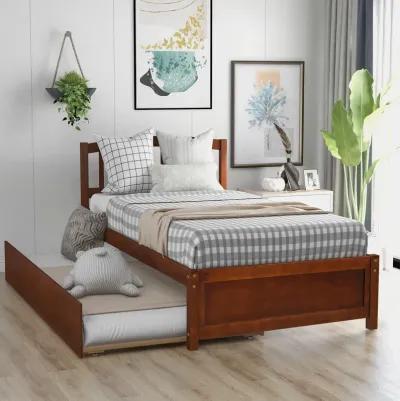 Merax Platform Bed Frame with Trundle