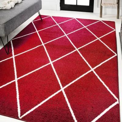 Cole Minimalist Diamond Trellis Area Rug