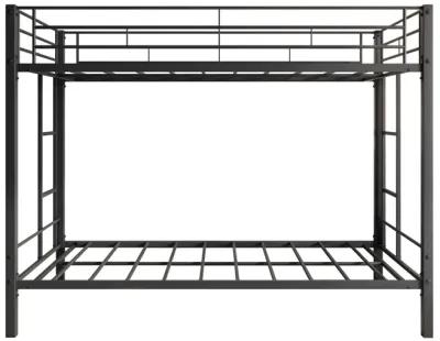 Hivvago Heavy Duty Easy Assembly Twin Sized Full Metal Bunk Bedframe with Ladder