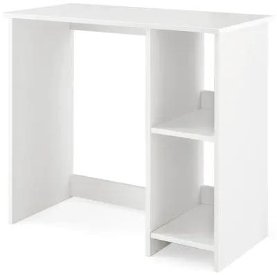 31.5 Inch  Modern Home Office Desk with 2 Compartments-White