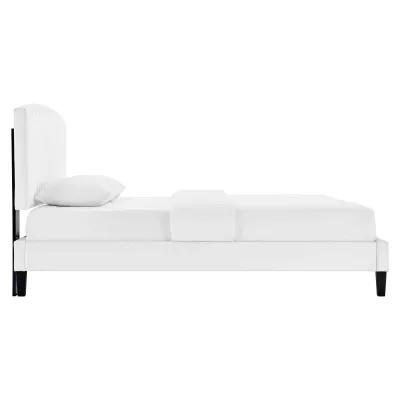 Modway - Alessi Performance Velvet King Platform Bed Dusty