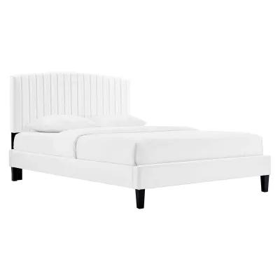 Modway - Alessi Performance Velvet King Platform Bed Dusty