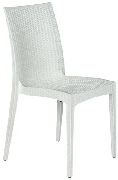 LeisureMod Weave Mace Indoor/Outdoor Dining Chair (Armless)