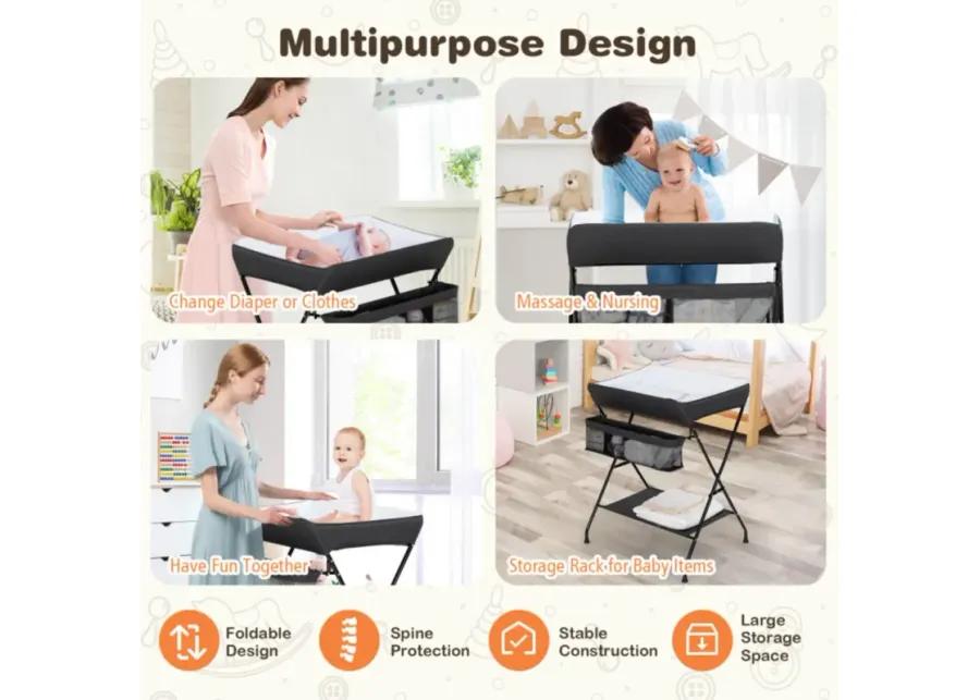 Baby Storage Folding Diaper Changing Table