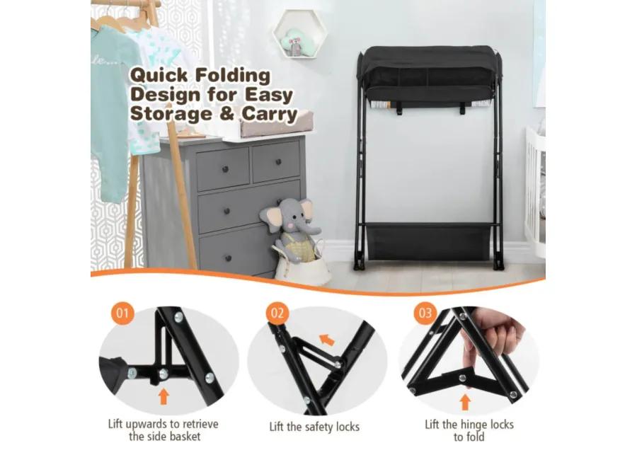 Baby Storage Folding Diaper Changing Table