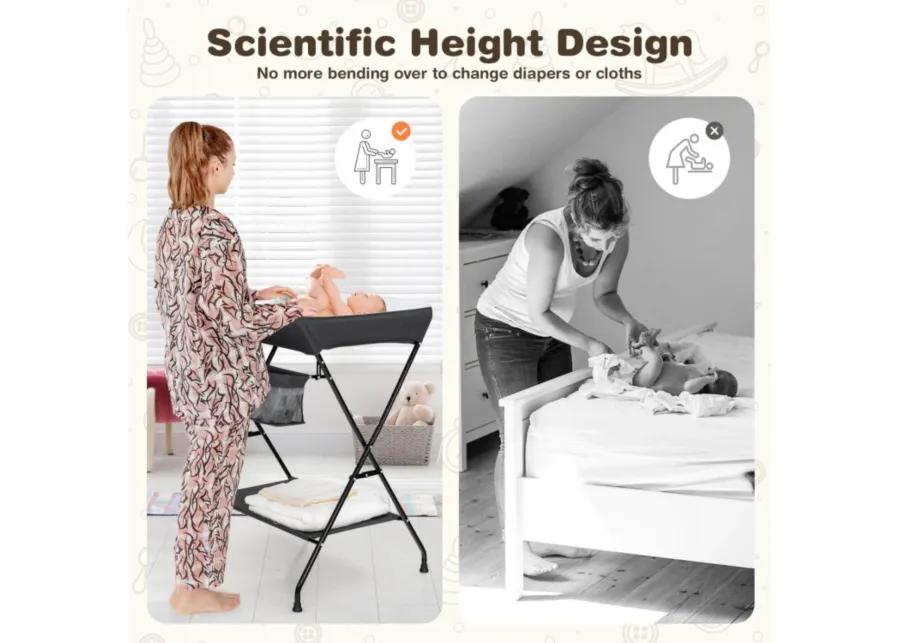 Baby Storage Folding Diaper Changing Table