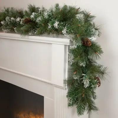 9' x 10" Snow Valley Pine Artificial Christmas Garland  Unlit