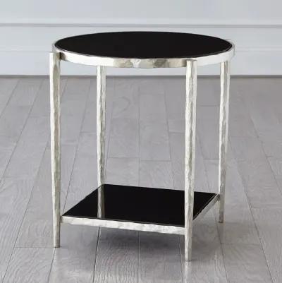 Circle/Square Silver Side Table