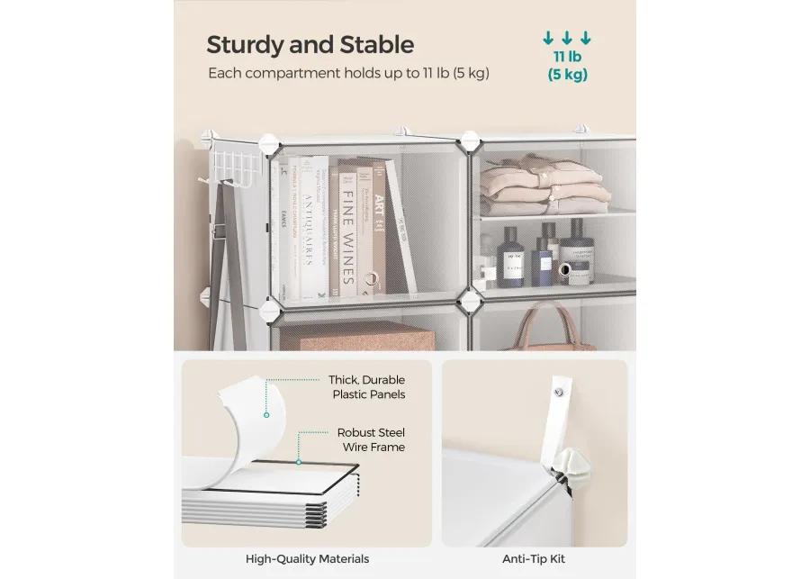 Plastic Shoe Rack with 12 Cubes for Versatile Storage and Easy Organization