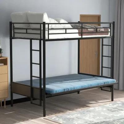 Twin Over Full Metal Bunk Bed, Multi-Function