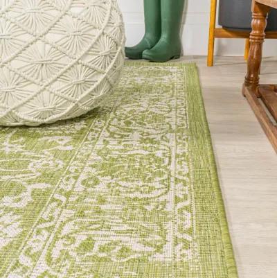 Tela Bohemian Textured Weave Floral Indoor/Outdoor Area Rug