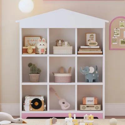 Merax House-shaped Storage Rack Kids Bookcase