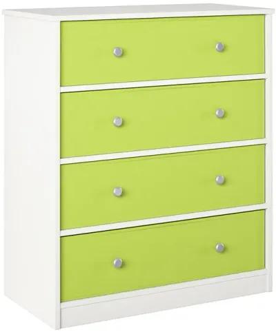 Mya Park Tall Dresser with 4 Fabric Bins