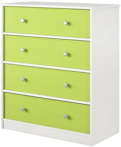 Mya Park Tall Dresser with 4 Fabric Bins