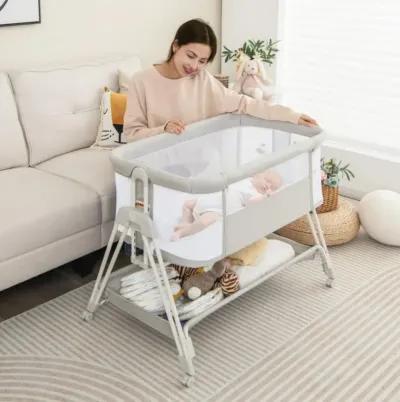 Hivvago Portable Bedside Sleeper for Baby with 7 Adjustable Heights