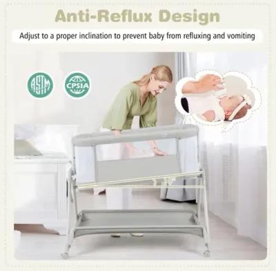 Hivvago Portable Bedside Sleeper for Baby with 7 Adjustable Heights