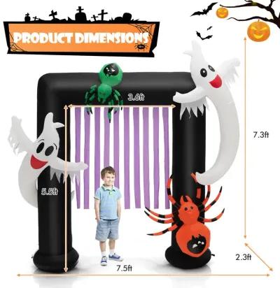 7.5 Feet Halloween Inflatable Archway Blow-up Festive Decoration for Backyard and Porch