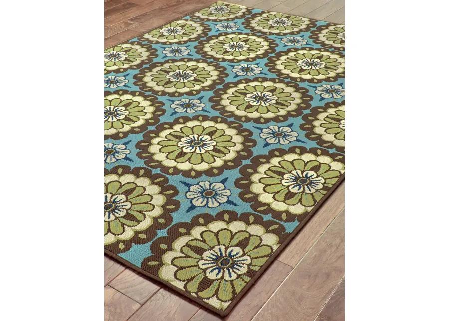 Caspian 2'3" x 7'6" Blue Rug