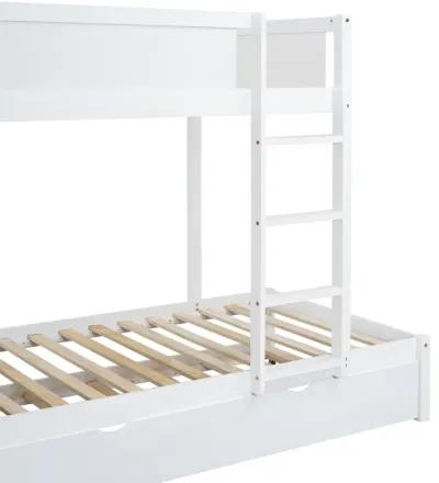 Merax  Bunk Bed with Trundle and Desk