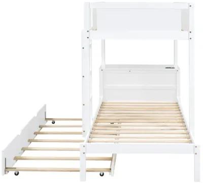 Merax  Bunk Bed with Trundle and Desk