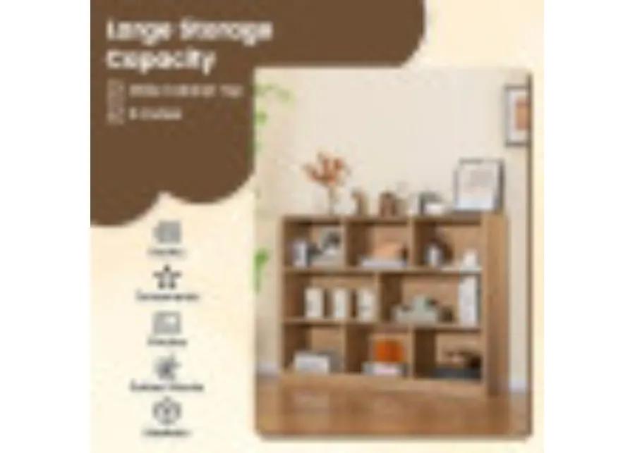 Hivvago 3-Tier Open Bookcase 8-Cube Floor Standing Storage Shelves