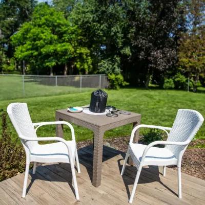 Sunnydaze Segesta All-Weather Plastic Patio Armchair