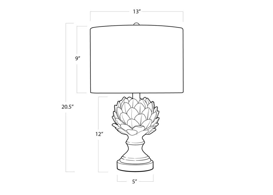 Leafy Artichoke Ceramic Table Lamp