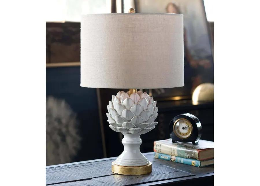 Leafy Artichoke Ceramic Table Lamp